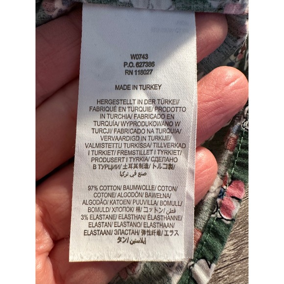 Boden Green Floral Tie-Neck Blouse - Picture 12 of 13